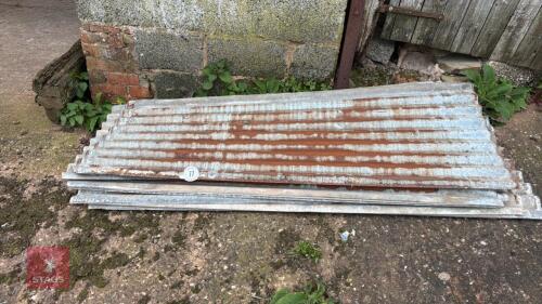 15 SHEETS OF CORRUGATED TIN