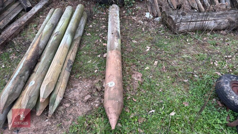 8' WOODEN GATE POST