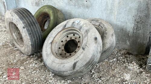 4 SUPER SINGLE WHEELS & TYRES
