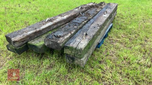 7 SALVAGED RAILWAY SLEEPERS