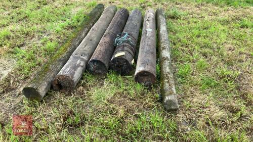 6 CUT TELEGRAPH POLES