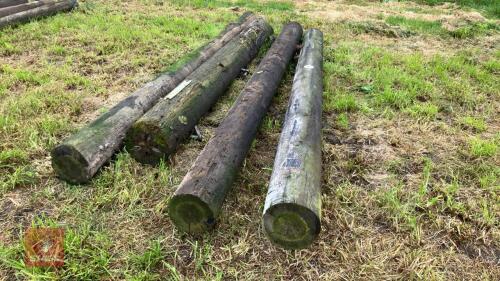 4 TELEGRAPH POLES