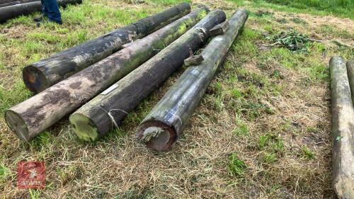 4 CUT TELEGRAPH POLES