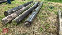 4 CUT TELEGRAPH POLES