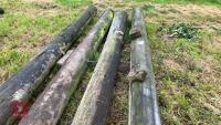 4 CUT TELEGRAPH POLES - 3