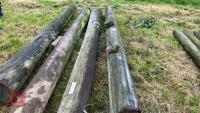 4 CUT TELEGRAPH POLES - 10