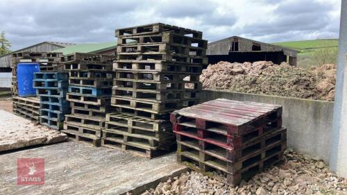 LARGE QTY OF WOODEN PALLETS