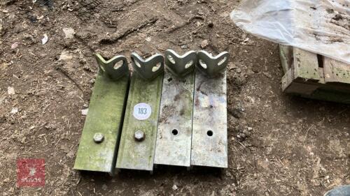 4 GALVANISED BRACKETS
