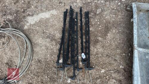 10 BLACK ELECTRIC FENCE STAKES