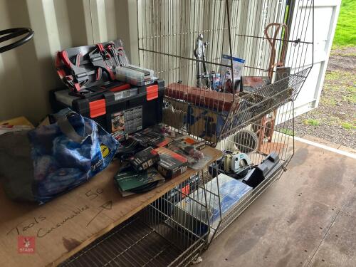 ASSORTED TOOLS & CONSUMABLES (50)