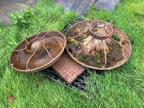 2 CAST PIG TROUGHS/PLANTERS (41)