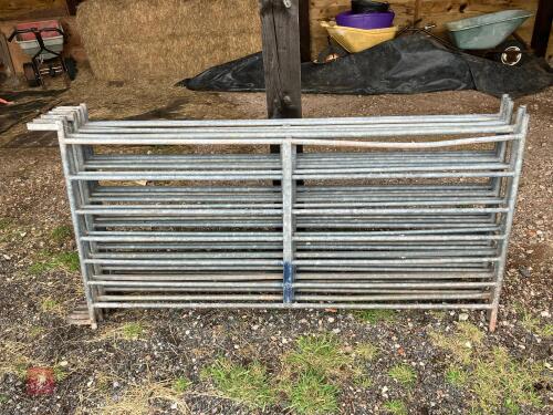 7 X 6' GALVANISED SHEEP HURDLES (5)