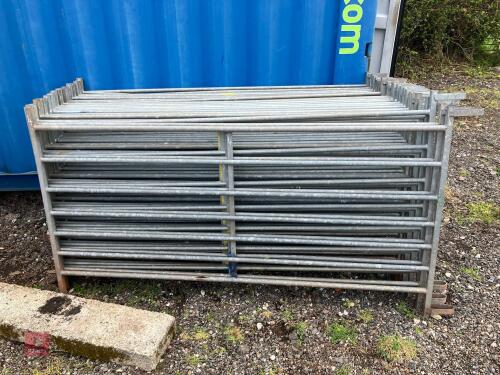 24 X 6' GALVANISED SHEEP HURDLES (4)