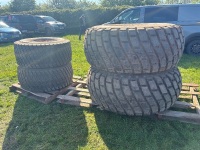 FULL SET OF TITAN TURF WHEELS & TYRES
