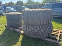 FULL SET OF TITAN TURF WHEELS & TYRES - 2