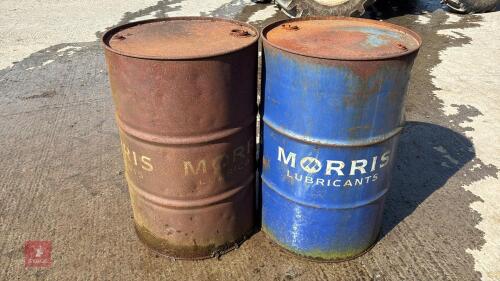 2 METAL OIL DRUMS