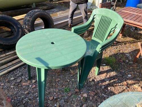 ROUND PLASTIC GARDEN TABLE (3)