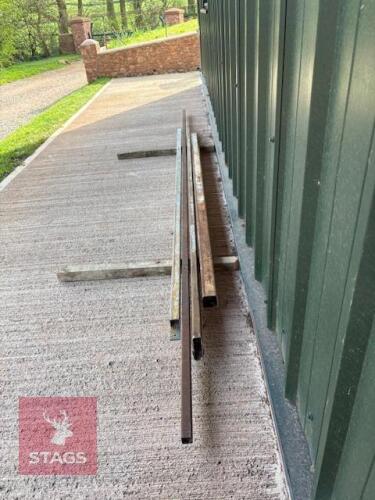 4 LENGTHS OF STEEL BOX SECTIONS