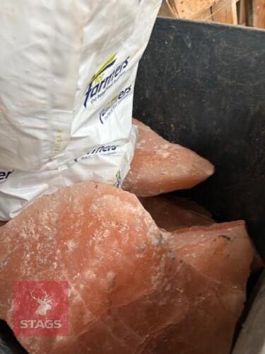 LARGE WHEELY BIN OF RED ROCK MINERALS
