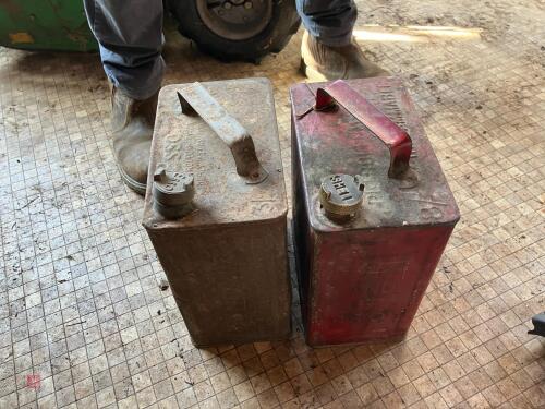 TWO VINTAGE FUEL CANS