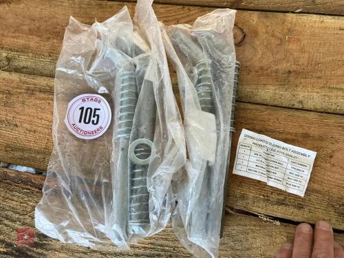 4 SPRING LOADED GATE LATCHES (105)