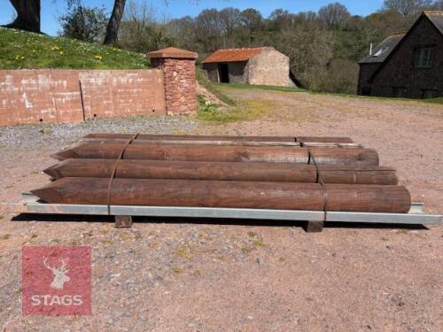 9 HEAVY DUTY ROUND CREOSOTED FENCE POST