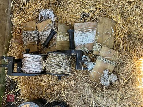 2 REELS NYLON ELECTRIC FENCE WIRE (63)