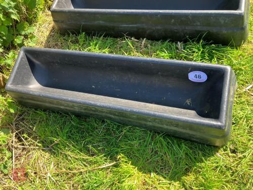 3 JFC PLASTIC 3' GROUND FEED TROUGHS (46