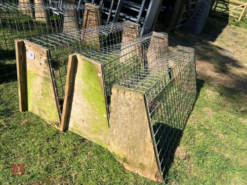 3 HOMEMADE 6' WALL HAY FEEDERS (36)
