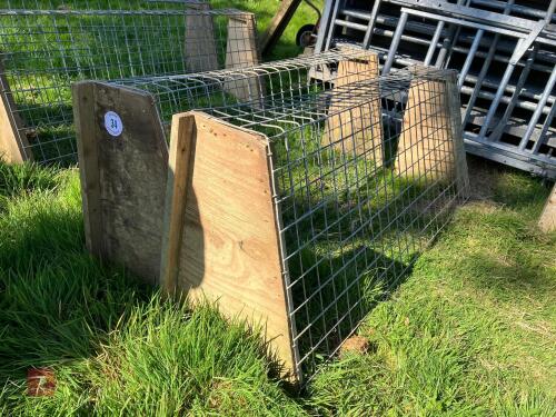2 HOMEMADE 6' WALL HAY FEEDERS (34)