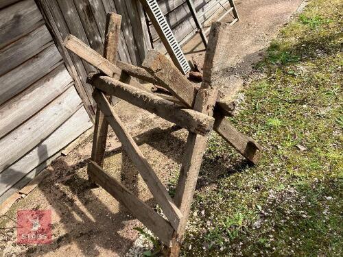 WOODEN SAW HORSE