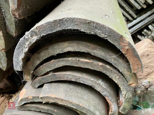 16 ROUND RIDGE TILES (4)