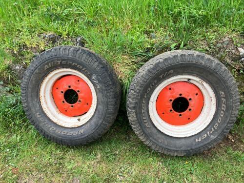 2 X BF GOODRICH WHEELS AND TYRES