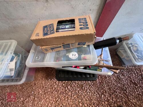 2 TUBS OF WORKSHOP TOOLS & SUNDRIES (92)