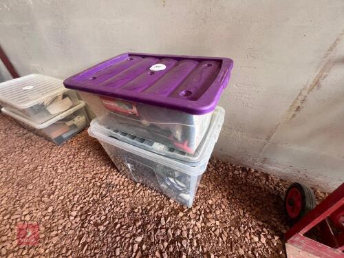 2 TUBS OF WORKSHOP TOOLS & SUNDRIES (89)