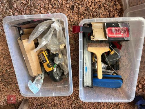 2 TUBS OF WORKSHOP TOOLS & SUNDRIES (73)