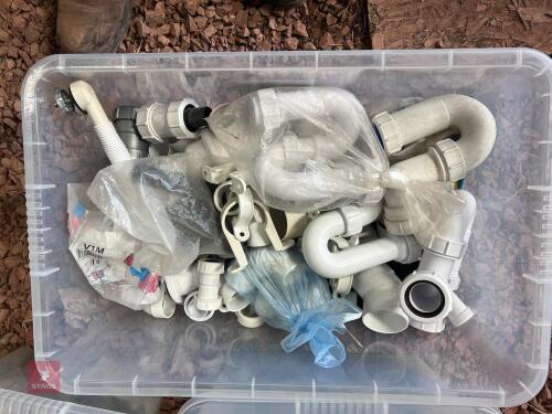 3 TUBS OF GUTTER & PIPE FITTINGS (69)