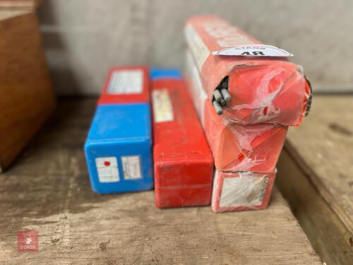 5 BOXES OF ARK WELDING RODS (48)