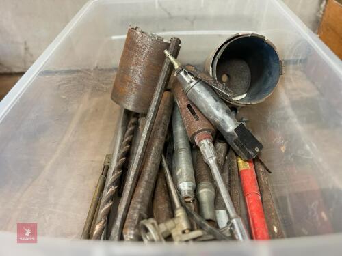 TUB OF CORE DRILL BITS, ETC (46)