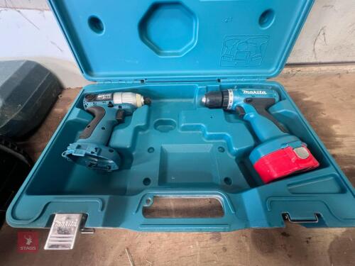 MAKITA 6280D 14V BATTERY DRILL, ETC (15)