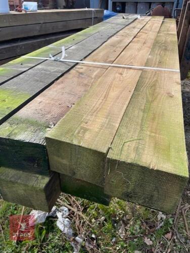 10 X 8'' X 6'' SAWN TREATED TIMBER POSTS