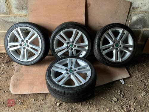 4 SKODA ALLOY WHEELS AND TYRES