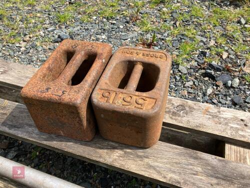 2 X ASSORTED 56LB WEIGHTS (58)