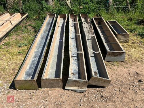 6 GALVANISED FEED TROUGHS (37)