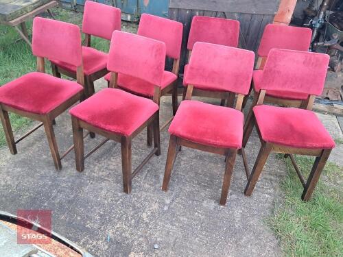 8 RED DINING CHAIRS