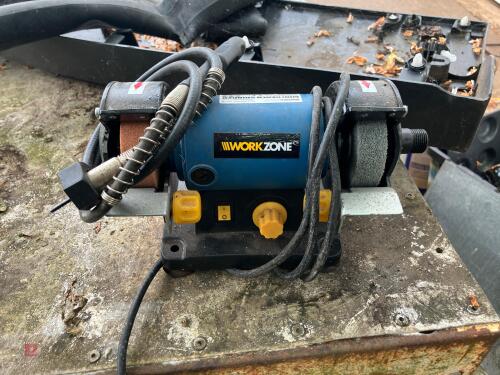 WORKZONE 24OV BENCH GRINDER