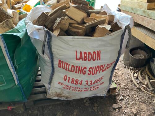 DUMPY BAG OF HARDWOOD LOGS (4)