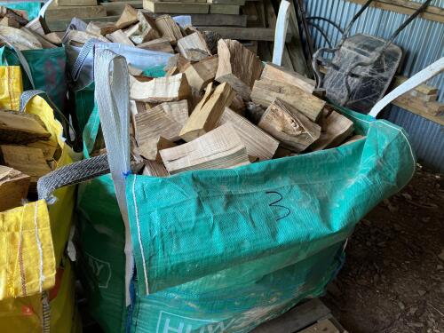 DUMPY BAG OF HARDWOOD LOGS (3)
