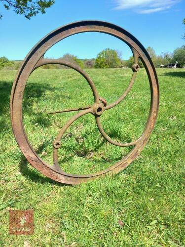 ORNATE CAST IRON WINDING WHEEL