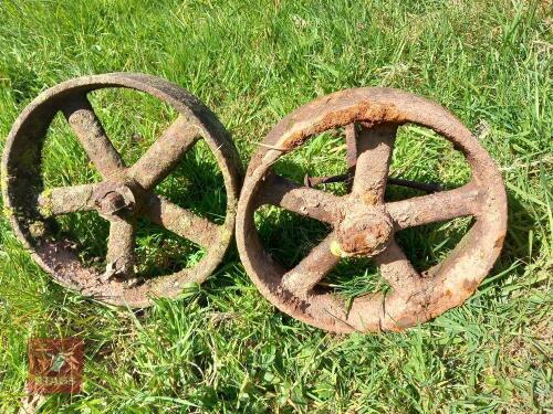 2 PAIR CHICKEN HOUSE WHEELS